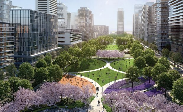 Rendering of SmartCentres' Central Park in the Vaughan Metropolitan Centre